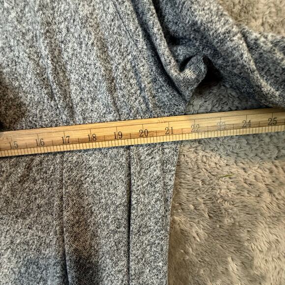 Bobeau Gray Marled Wrap One Button Open Cardigan Sweater Tunic Top L Large - Picture 9 of 10